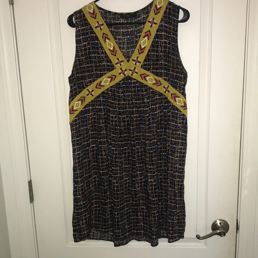 THML Shift Dress with Decorative Trim